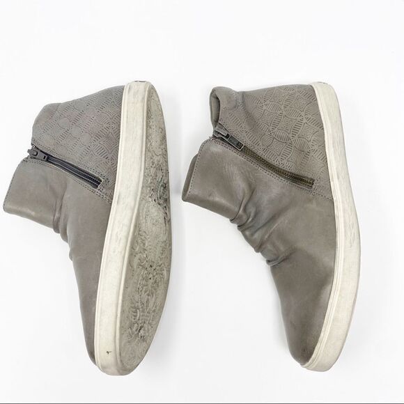 Rockport Leather Zip Up Sneakers Grey Size 9 - Picture 2 of 7